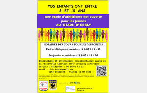L' école d'athlétisme d'Esbly a repris ses activités