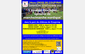 Rendez-vous le 30 novembre 2025 pour le cross de Coupvray
