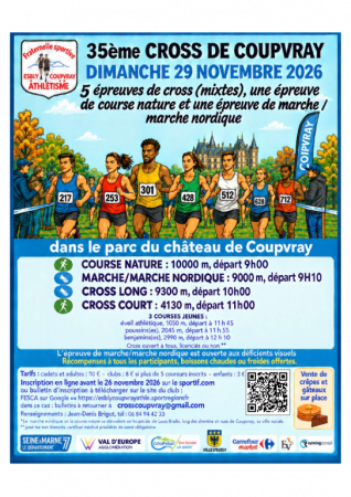 Cross de Coupvray le 29 novembre 2026