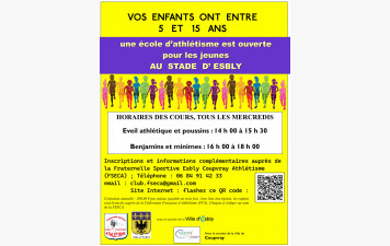L' école d'athlétisme d'Esbly va reprendre ses activités