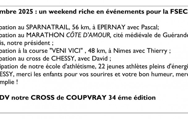 Beau week-end pour notre club